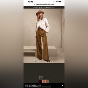 Banana Republic Corduroy Wide Leg Pant